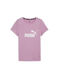 Розовый - Футболка PUMA Ess Logo Tee