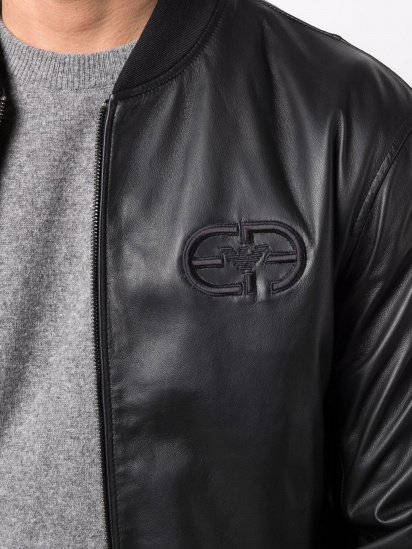 Шкіряна куртка Emporio Armani модель I1R04P-I1P04-999 — фото 4 - INTERTOP