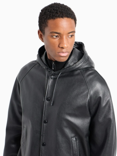Куртка кожаная Emporio Armani модель E31R82-F1P82-999 — фото 4 - INTERTOP