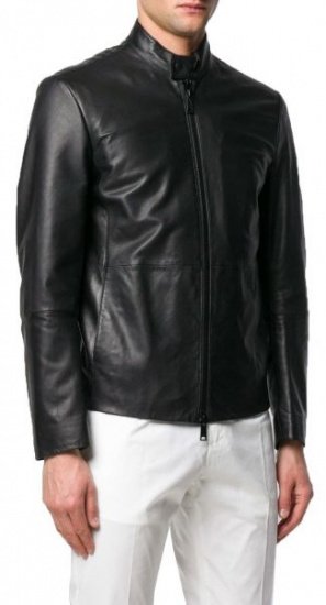 Шкіряна куртка Emporio Armani модель 01B50P-01P50-999 — фото 3 - INTERTOP