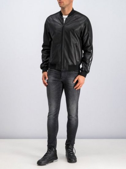 Куртка кожаная Emporio Armani модель 41B5BP-41P5B-999 — фото 3 - INTERTOP