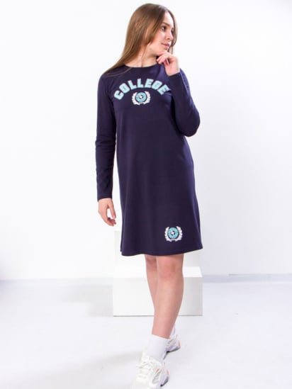 Платье мини Носи своє модель 6004-036-33-1-chornilxno-sinj — фото - INTERTOP