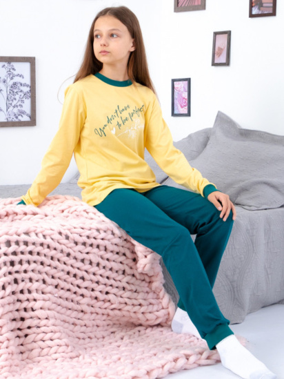 Пижама Носи своє модель 6076-001-33-2-1-svtlo-psochnij-smaragdovij — фото - INTERTOP