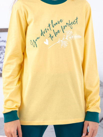 Пижама Носи своє модель 6076-001-33-2-1-svtlo-psochnij-smaragdovij — фото 3 - INTERTOP