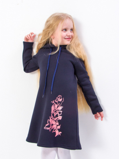 Платье мини Носи своє модель 6182-025-33-chornilxno-sinj-kvti — фото - INTERTOP