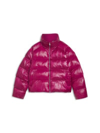 Розовый - Демисезонная куртка PUMA Shiny Puffer Jacket