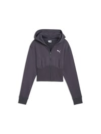 Серый - Кофта спортивная PUMA Dare To Cropped Hoodie