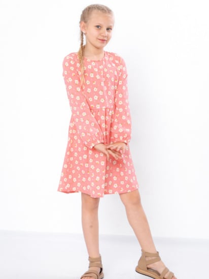 Платье миди Носи своє модель 6305-077-kvtochki-svtlij-koral — фото - INTERTOP