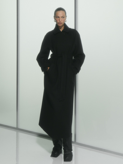 Пальто PAPAYA модель 652-black — фото - INTERTOP