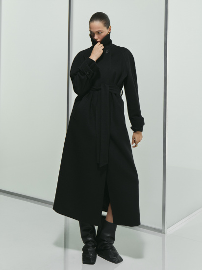 Пальто PAPAYA модель 652-black — фото - INTERTOP