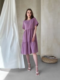 Розовый - Платье миди Silvio Merlini