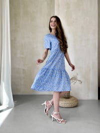 Голубой - Платье миди Silvio Merlini
