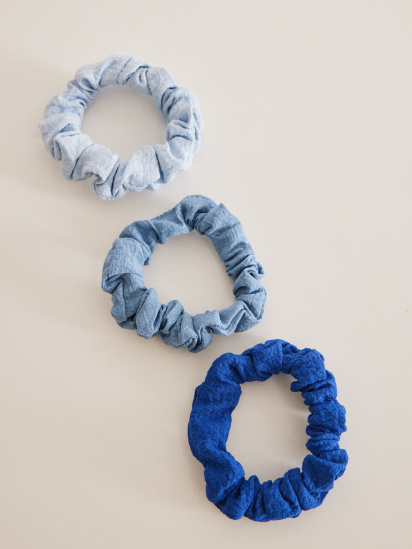women'secret ­Набір із трьох пар гумок для волосся синього, темно-синього та джинсового кольору модель 7897880-16 — фото - INTERTOP