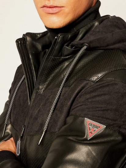 Куртка кожаная GUESS модель M0YL56-WD330-JBLK — фото 5 - INTERTOP
