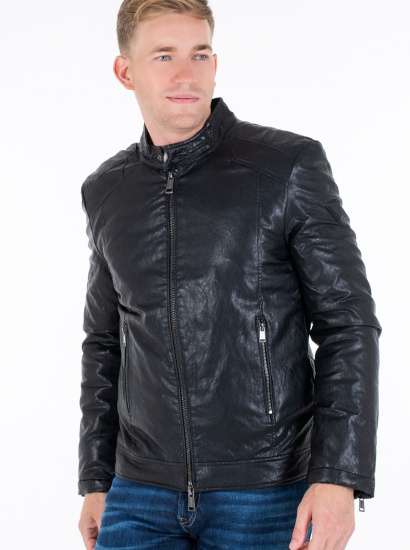 Шкіряна куртка GUESS модель M0YL57-WD340-JBLK — фото - INTERTOP