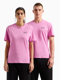 Розовый - Футболка EA7 Logo Series