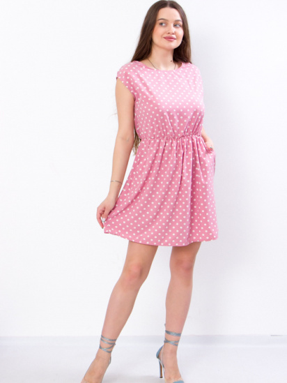 Платье мини Носи своє модель 8131-077-goroh-na-rozhevomu — фото - INTERTOP