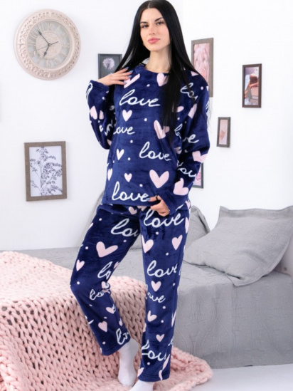 Пижама Носи своє модель 8162-035-love-chornilxno-sinj — фото - INTERTOP