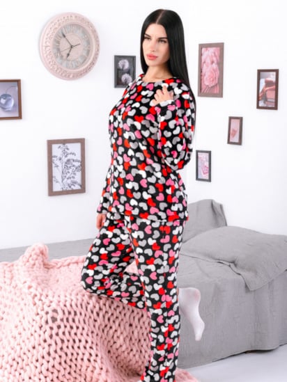 Пижама Носи своє модель 8162-035-serdechka-na-chornomu — фото - INTERTOP