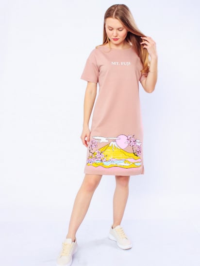 Сукня-футболка Носи своє модель 8201-057-33-pudra — фото - INTERTOP