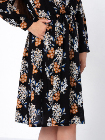 Платье миди Носи своє модель 8217-102-kvti-na-chornomu — фото - INTERTOP