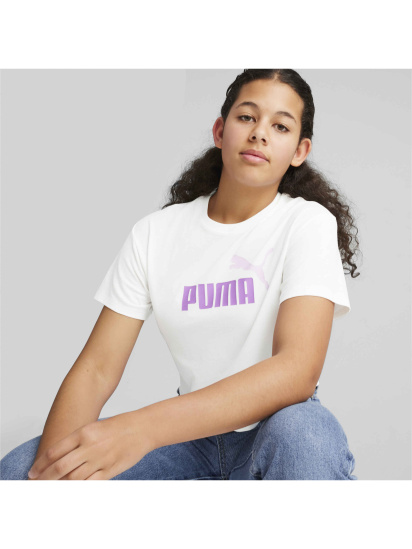 Футболка PUMA Girls Logo Cropped Tee модель 845346 — фото 3 - INTERTOP