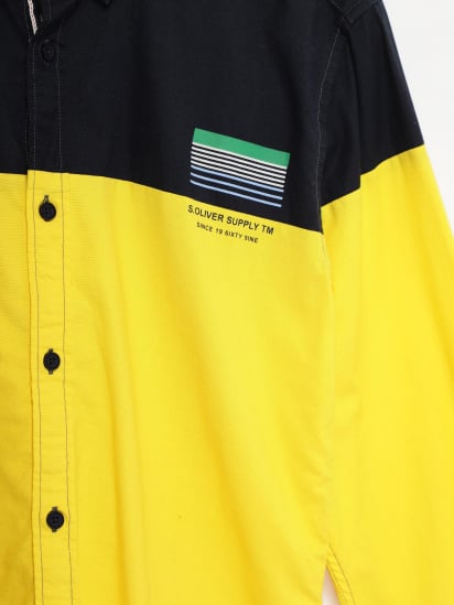 Рубашка S.Oliver модель 13002213707_жовтий комб. — фото - INTERTOP