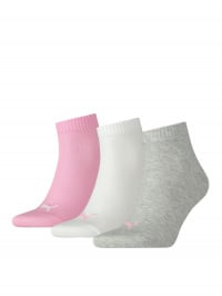 Розовый - Набор носков PUMA Unisex Quarter Plain 3P