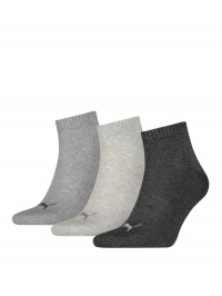 Сірий - Набір шкарпеток PUMA Unisex Quarter Plain 3P