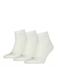 Белый - Набор носков PUMA Unisex Quarter Plain 3P