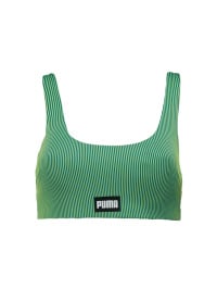 Зелёный - Верхняя часть купальника PUMA Swim Women Ribbed Scoop