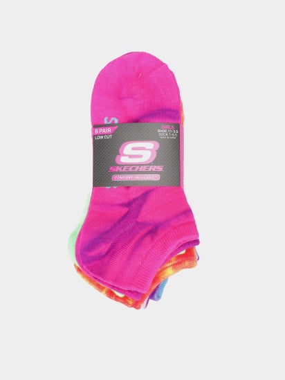 Набір шкарпеток Skechers 6pk Non Terry Tie Dye Low Cuts модель S107679-070 — фото - INTERTOP
