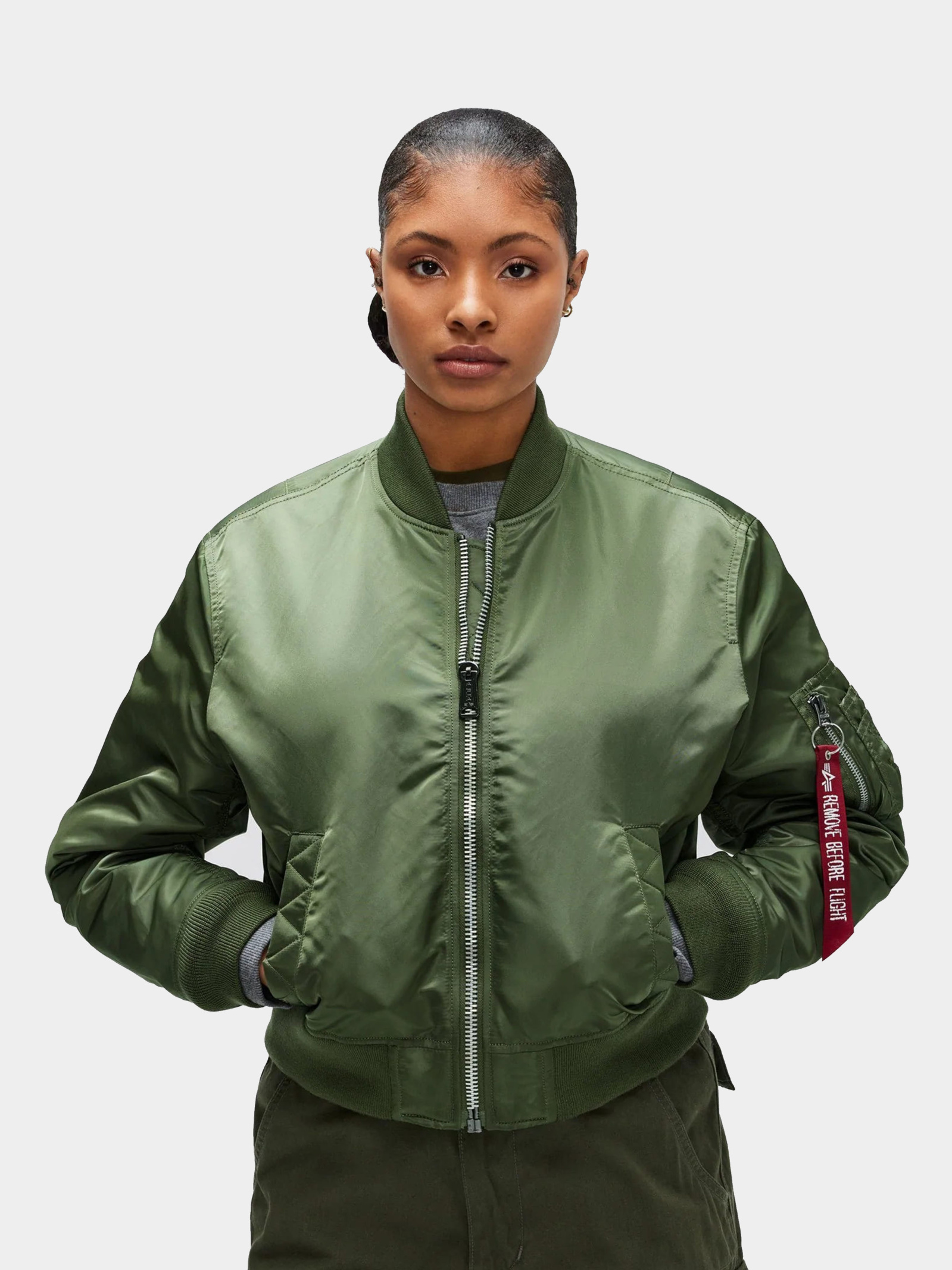 Бомбер Alpha Industries WJL51000C1_310 для женщин, цвет: Зелёный - купить  по выгодной цене в Казахстане | INTERTOP