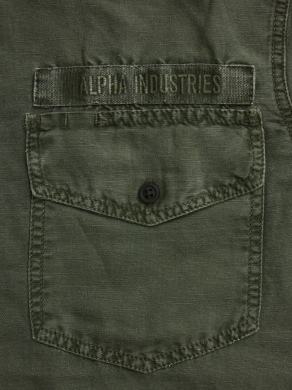 Куртка-рубашка Alpha Industries Washed Fatigue Shirt Jacket модель MJS54000CO_359 — фото 8 - INTERTOP
