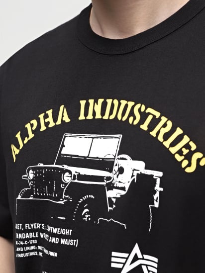 Футболка Alpha Industries Alpha Jeep Tee модель UTA54005PK_001 — фото 4 - INTERTOP