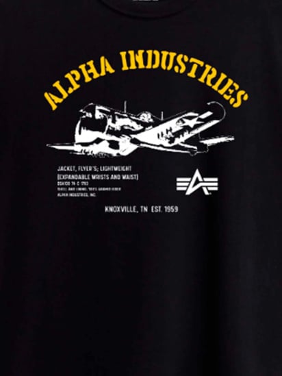 Футболка Alpha Industries Alpha Plane Tee модель UTA54006PK_001 — фото 6 - INTERTOP