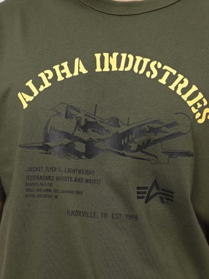 Футболка Alpha Industries Alpha Plane Tee модель UTA54006PK_303 — фото 4 - INTERTOP