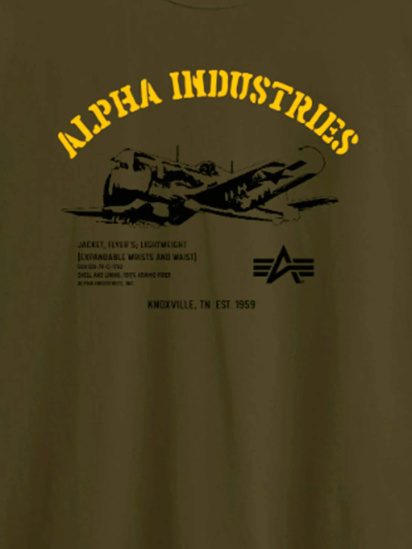 Футболка Alpha Industries Alpha Plane Tee модель UTA54006PK_303 — фото 6 - INTERTOP