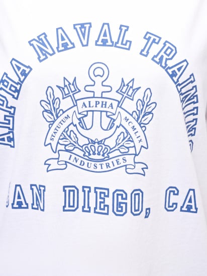 Футболка Alpha Industries Alpha Naval Base San Diego Tee модель UTA54012PK_100 — фото 5 - INTERTOP