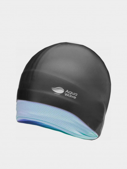 Шапочка для плавання Aquawave модель HAIRHOLDER-BLACK/SCUBA BLUE — фото - INTERTOP