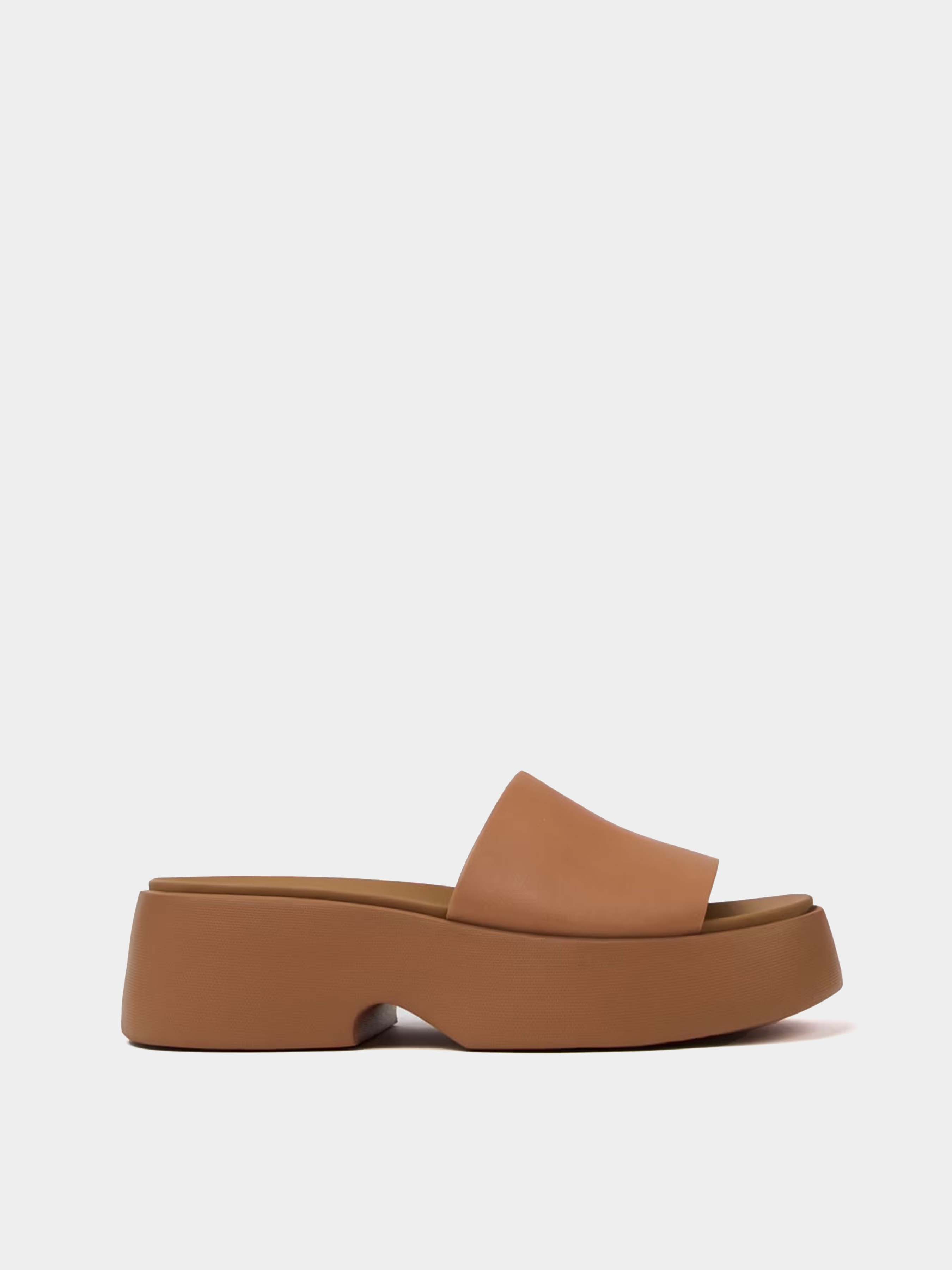 Camper Tasha Platform Sandal in White