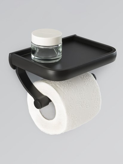 МВМ MY HOME ­Тримач для туалетного паперу чорний модель BA-01 BLACK — фото - INTERTOP
