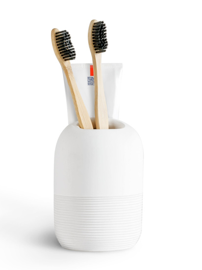MBM MY HOME ­Подставка для зубных щеток и пасты белая Boston модель BA-03 WHITE — фото 5 - INTERTOP