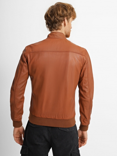 Шкіряна куртка Bomboogie модель JMDAFI_с.коричневий — фото 2 - INTERTOP