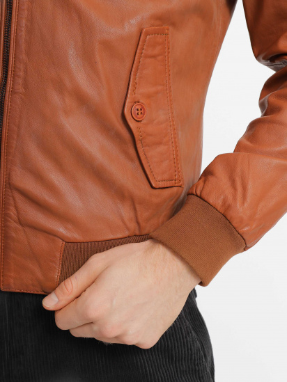 Шкіряна куртка Bomboogie модель JMDAFI_с.коричневий — фото 3 - INTERTOP