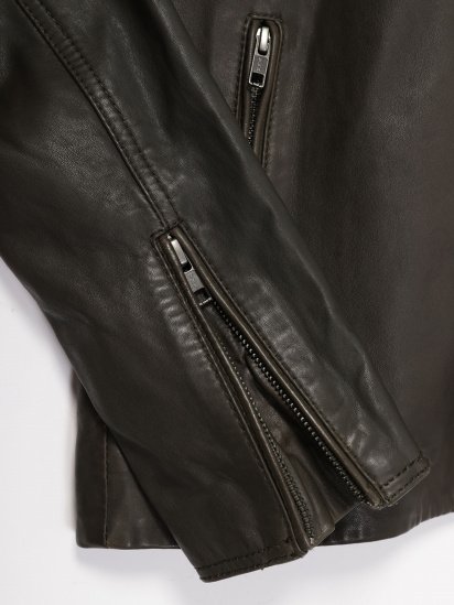 Куртка кожаная Bomboogie модель JMROKE_т.хакі — фото - INTERTOP