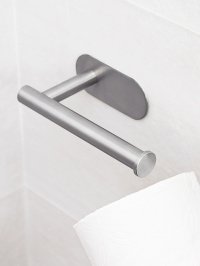 Срібний - МВМ MY HOME ­Тримач для туалетного паперу клейкий з нержавіючої сталі
