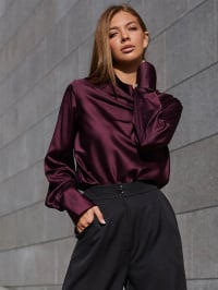 Бордовый - Блуза Jadone Fashion