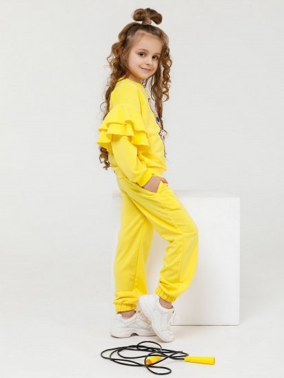 Спортивный костюм ISSA Plus модель CD-402_yellow — фото 4 - INTERTOP