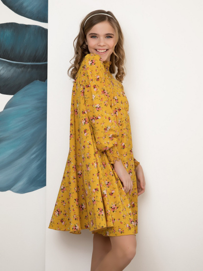 Платье мини ISSA Plus модель CD-404_mustard — фото - INTERTOP